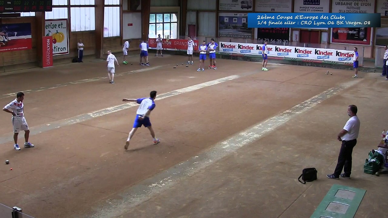 Mène 2 simple, CRO Lyon vs Vargon Rijeka, Sport Boules, Quarts de finale aller Coupe d'Europe des Clubs