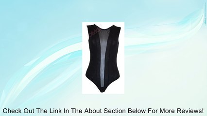 Sleeveless Mesh Strip Bodysuit Leotard Review