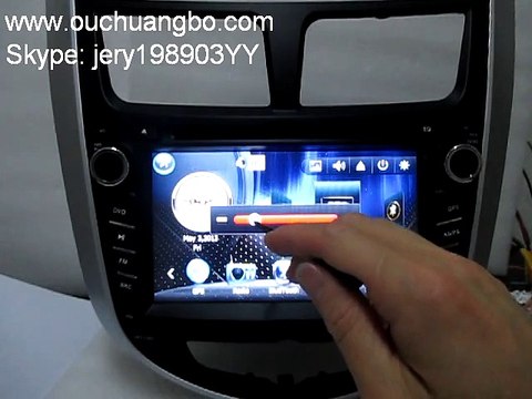 Ouchuangbo autoradio dvd car kit Hyundai Verna Operating the toolbar