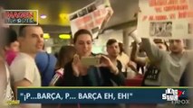 Barcelona Fans attacked by Real Madrid Fans after winnng La Liga