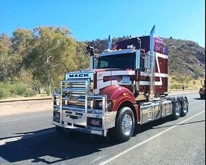 Australian Big Rig Semi Trucking Convoy