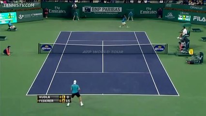 Roger Federer Stunning DROP SHOT INDIAN WELLS 2012