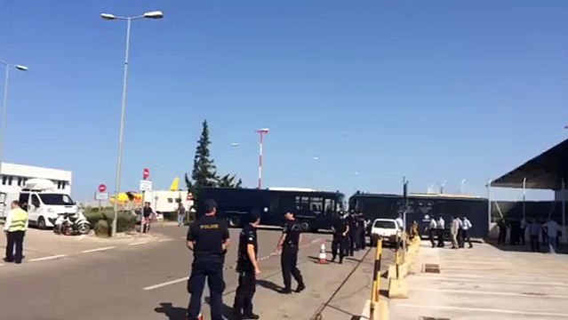 Αεροδρόμιο Ελ. Βενιζέλος : Υποδοχή ομάδας μπάσκετ Ολυμπιακού.