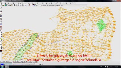 Netcad Üçgen modelden enkesit oluşturma