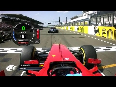 Fernando Alonso onboard start GP Hungary 2012