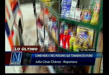 La Victoria: combi fuera de control arrolló a tres personas