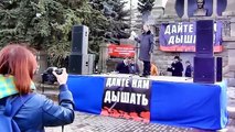 Юрий Черкасов (Стоп ГОК) на митинге за чистый воздух