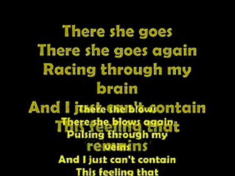 There She Goes Lyrics On Screen by LA's