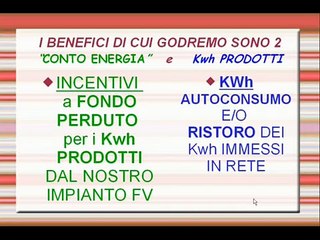 2di2 - INCENTIVI 2010 - Esempio benefici impianto fotovoltaico 3Kwp FV.Spongano