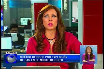 Cuatro heridos por explosión de gas en el norte de Quito