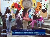 Tomadas las escuelas normales de Michoacán. Alumnos rechazan la Reforma Educativa Curricular