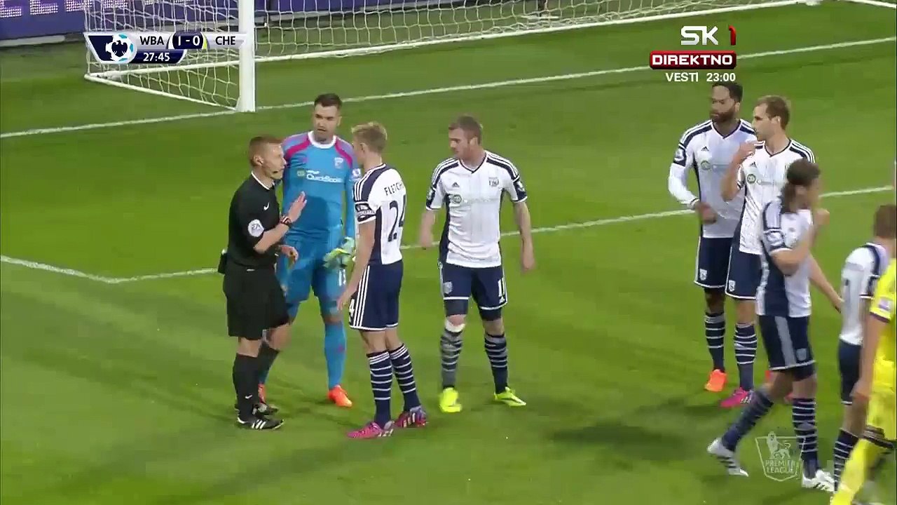 Cesc Fabregas Red Card | West Bromwich Albion - Chelsea 18.05.2015 HD