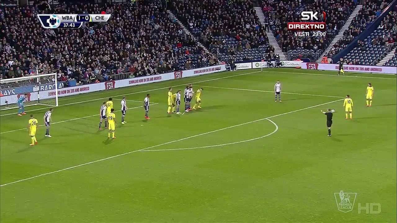 Filipe Luis Great Free Kick  | West Bromwich Albion - Chelsea 18.05.2015 HD