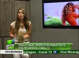 Paola Cañas, modelo colombiana visita Viva Nicaragua Canal 13