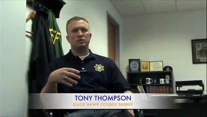 Black Hawk County Sheriff Tony Thompson gaggles about bank robberies