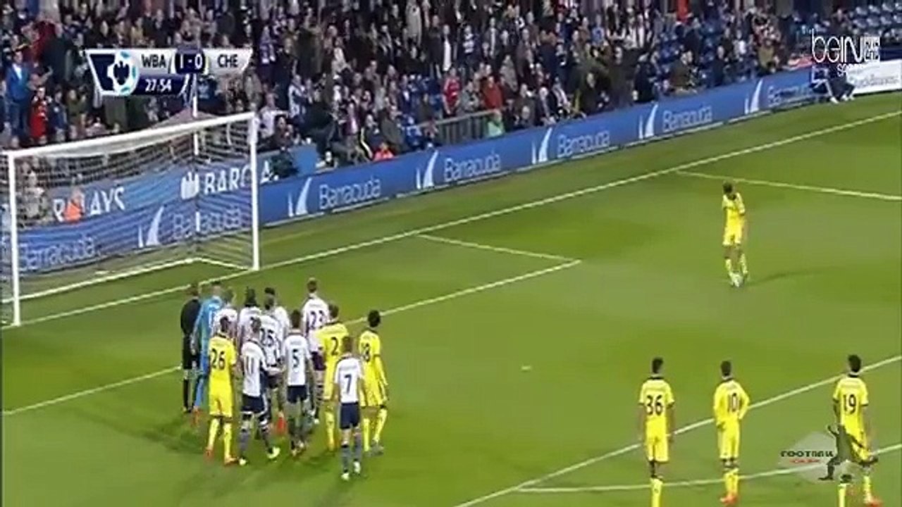Cesc Fabregas Red Card for kicking the ball into Chris Brunt HEAD after melee