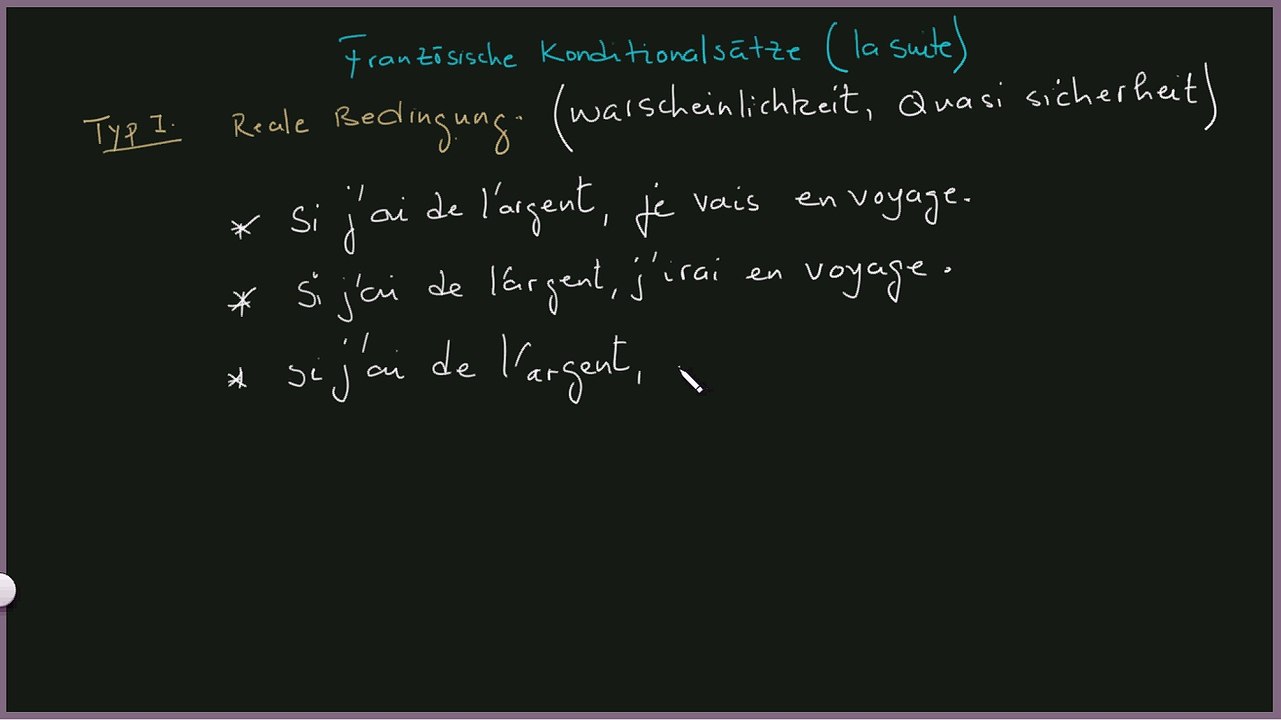 Französische Konditionalsätze 2 (Si-)