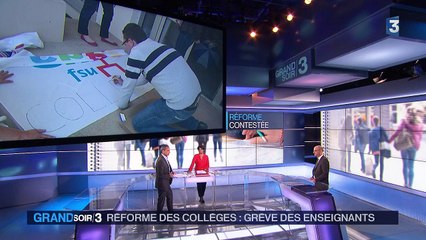 Les enseignants dans la rue contre la réforme du collège