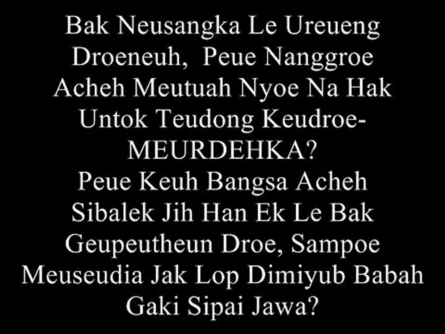 Debate Acheh
