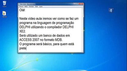 Curso Delphi XE2 com Access passo a passo 001