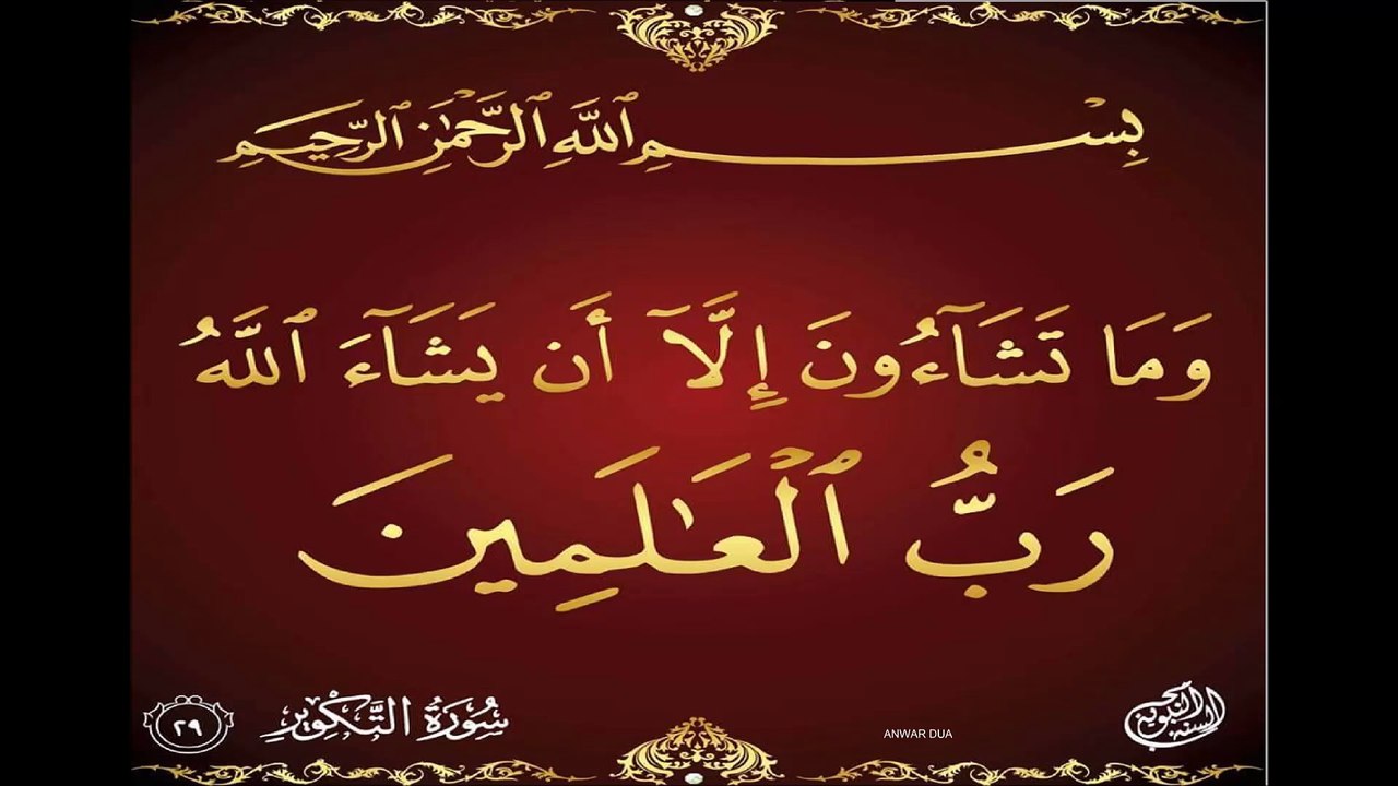 81 SURAH TAKWIR