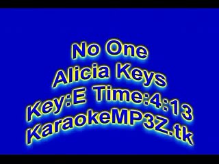No One - Alicia Keys - Karaoke