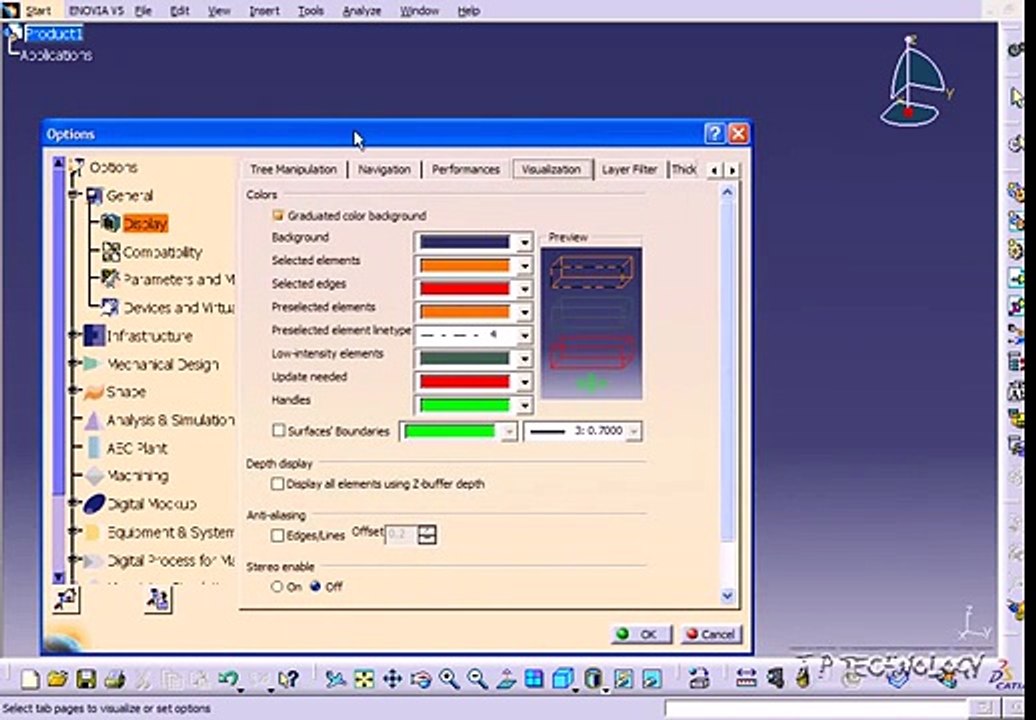 Learn Catia V5 Easy Beginner Lessons - Tutorial 03 - Customize Enviroment
