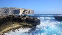 Malta- Massive Waves crashing into rock face