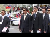 Taiwan President Ma Ying-jeou arrives Saint Kitts, Caribbean; inspects Guard of Honour