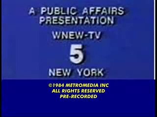 WNEW-TV (Metromedia) New York 1984 sign-off