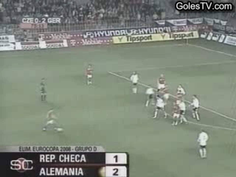 Rep. Checa 1-2 Alemania (1-2 Baros) Chec