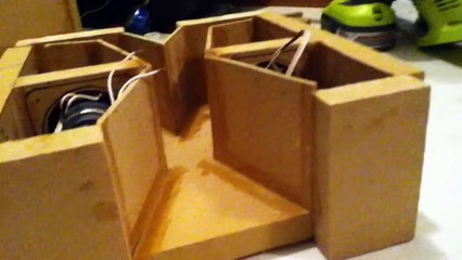 Miniaturized Decware "Wicked One" horn subwoofer