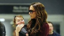 Stylish Victoria and Harper Beckham Arrive in New York For Fashion Week