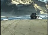 Wakeboarding in the Pacific Ocean behind Red Bull Pinzgauer