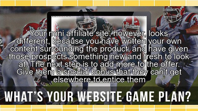 Using Mini Affiliate Sites For Huge Profit Potential