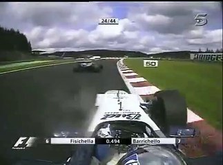 F1 2004 - R14 - Montoya vs Trulli incident onboard Spa