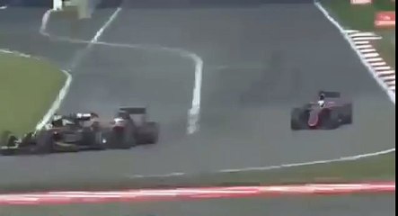 F1 2015 Shanghai Race Crash Button Vs Maldonado