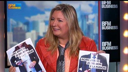 Carole Couvert (CFE-CGC) déchire sa cravate