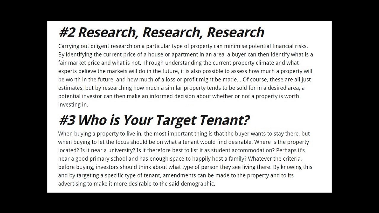 RW Invest | 5 Essential Tips for Buy to Let