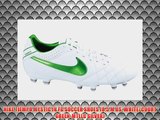 NIKE TIEMPO MYSTIC IV FG SOCCER SHOES (8.5 M US WHITE/COURT GREEN-MTLLC SILVER)