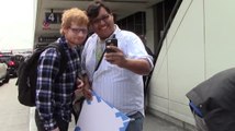 A Sleepy Ed Sheeran Arrives In LA