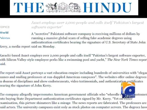 Geo Reports-NYT's Exclusive Story Opens Axact Controversy Wide Open-19 May 2015