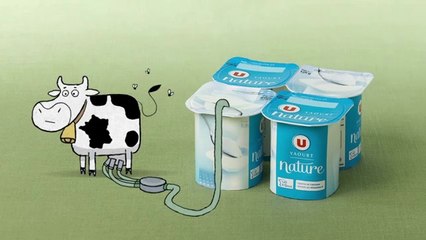 TBWA Paris, DAN Paris pour Système U - «Les produits U se mettent à nu» - mai 2015 - yaourts nature U