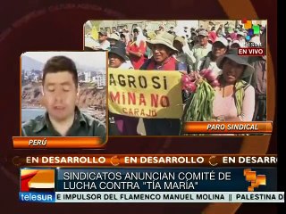 Perú: Gobierno anuncia persecución de 5 dirigentes mineros