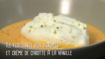 Recette île flottante aux agrumes et crème de carotte à la vanille - Gourmand