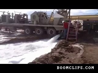 Worker stands too close to pipe funny clip