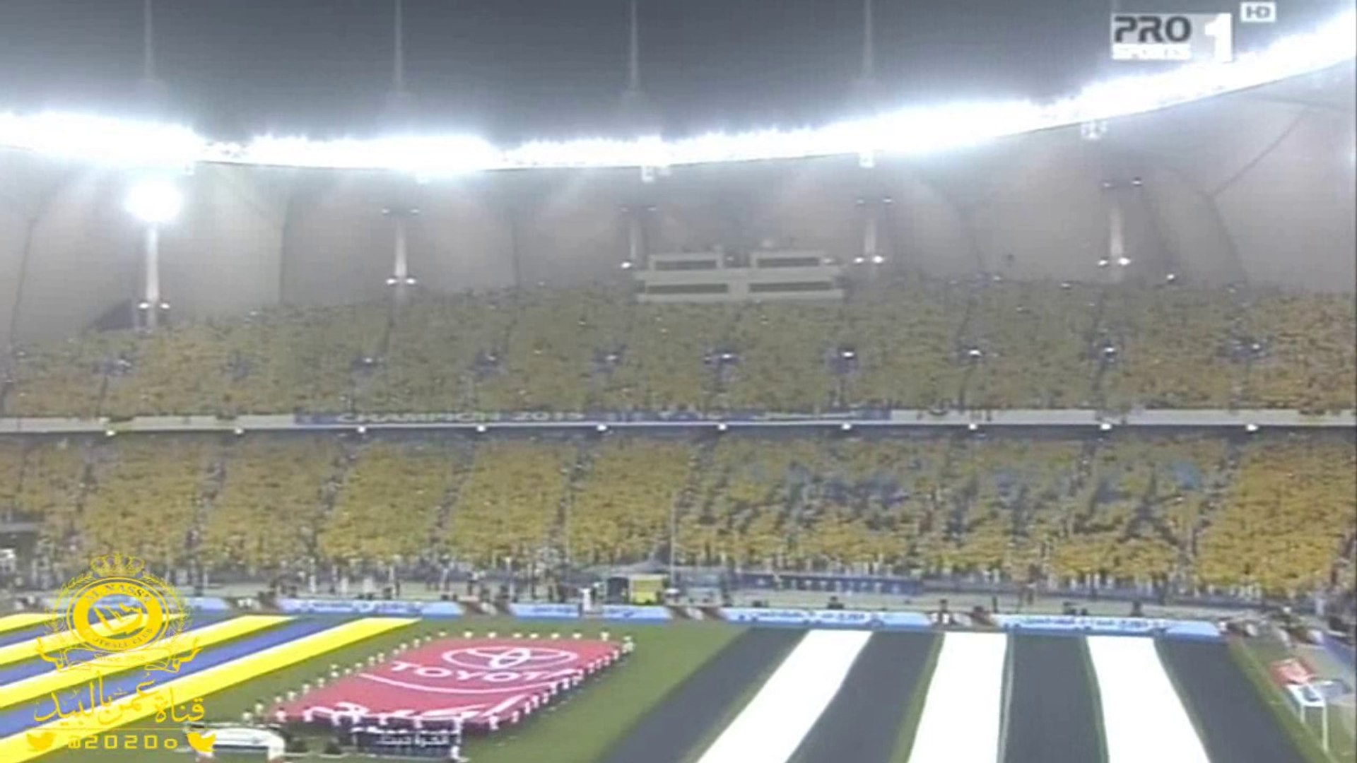 لحظه دخول اللاعبين النصر انبهار المعلق عامر عبدالله بالحضور