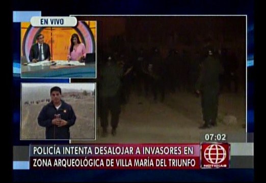 VMT: Invasores de zona arqueológica se enfrentaron a la Policía