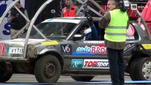 Car front flip stunt fail in ASFA Motor Show