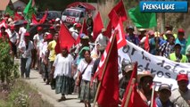 Campesinos caminan 209 kilómetros para protestar contra desalojos y rechazar la minería